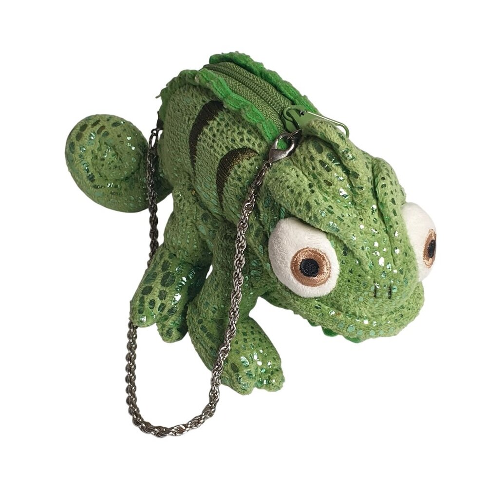 NWOT Disney Pascal Plush Chameleon Purse W/ Chain Strap Zipper Closure Toy Movie